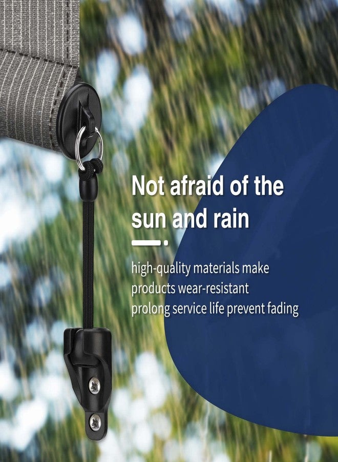 IVYSUN Shade Replacement Parts,Tie Down for Coolaroo Exterior Roller Sun Shade,Outdoor/Indoor Roller Up Blinds and Canopy/Pergola Covers (Black,2Pcs,6inch) - Image 4